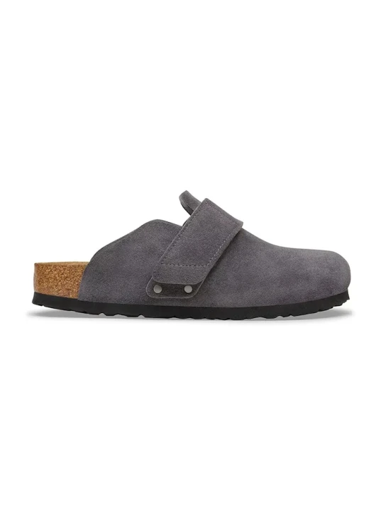 Zdjęcie produktu Birkenstock klapki mules damskie zamszowe Loma szary