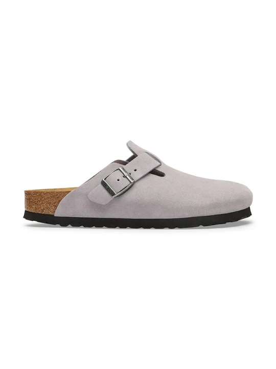 Zdjęcie produktu Birkenstock klapki mules zamszowe Boston Suede Leather fioletowy