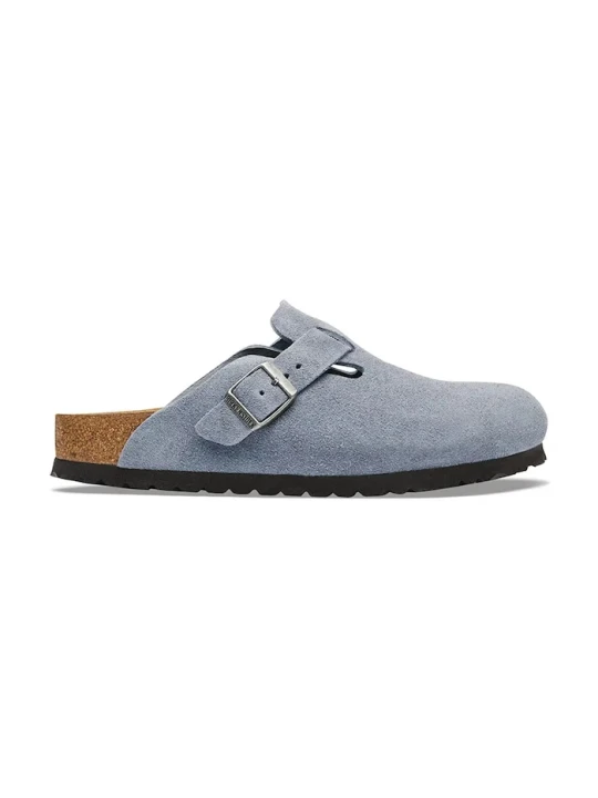 Zdjęcie produktu Birkenstock klapki mules zamszowe Boston Suede Leather niebieski