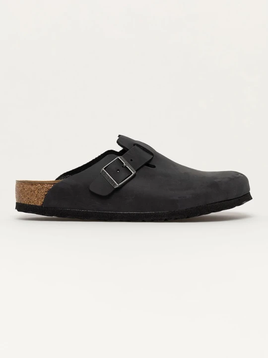 Zdjęcie produktu Birkenstock klapki nubukowe Boston SFB czarny