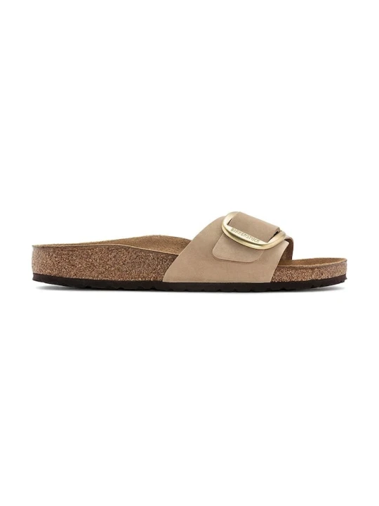 Zdjęcie produktu Birkenstock klapki nubukowe Madrid Big Buckle beżowy