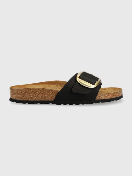 Zdjęcie produktu Birkenstock klapki nubukowe Madrid Big Buckle czarny