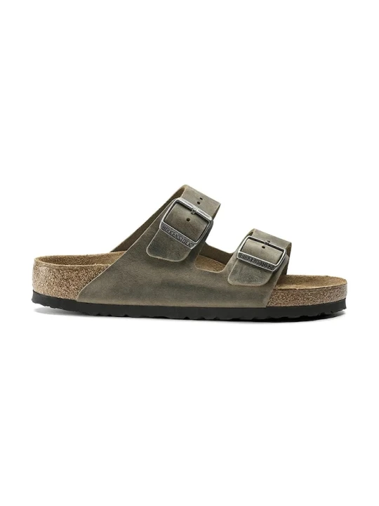 Zdjęcie produktu Birkenstock klapki skórzane Arizona zielony