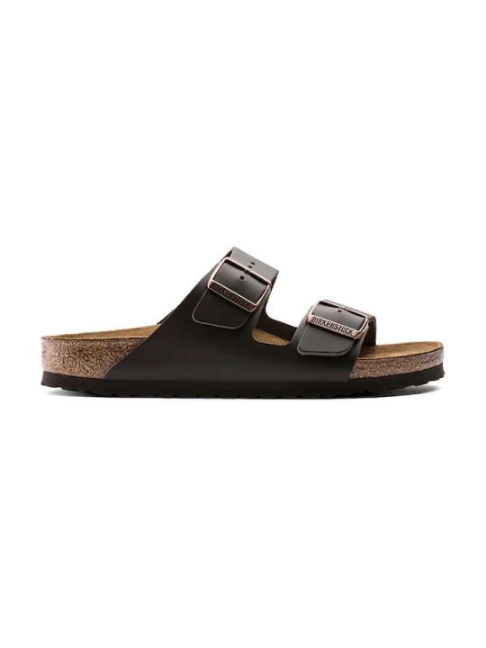 Zdjęcie produktu Birkenstock klapki skórzane Arizona brązowy