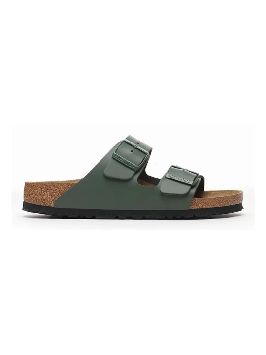 Zdjęcie produktu Birkenstock klapki skórzane Arizona zielony