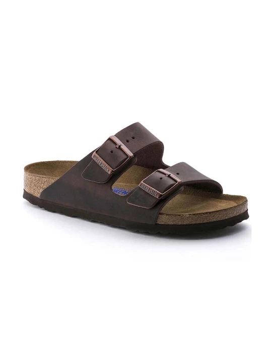 Zdjęcie produktu Birkenstock klapki skórzane Arizona brązowy