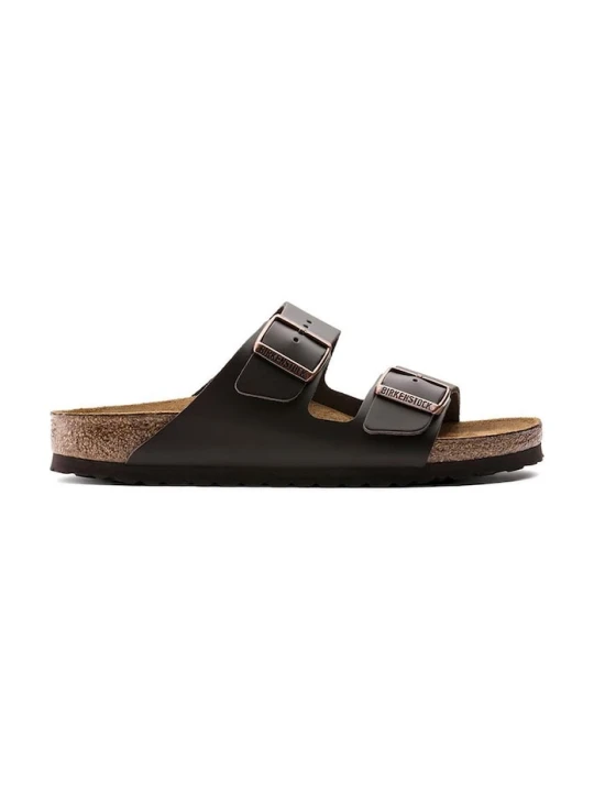 Zdjęcie produktu Birkenstock klapki skórzane Arizona brązowy