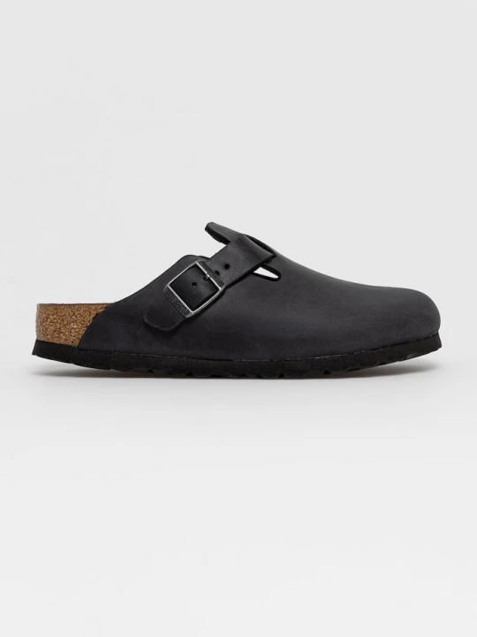 Zdjęcie produktu Birkenstock klapki skórzane Boston czarny