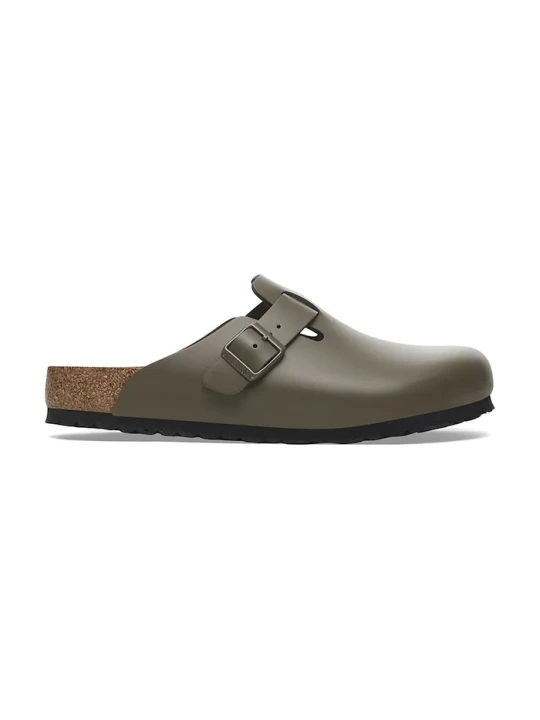 Zdjęcie produktu Birkenstock klapki skórzane Boston zielony