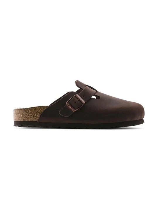 Zdjęcie produktu Birkenstock klapki skórzane Boston SFB brązowy