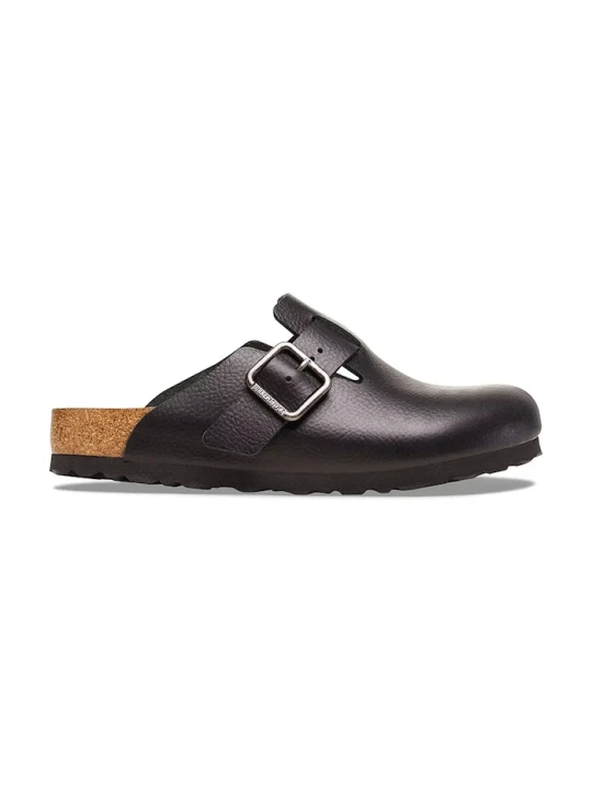 Zdjęcie produktu Birkenstock klapki skórzane Boston Vintage Wood Wire Buckle czarny