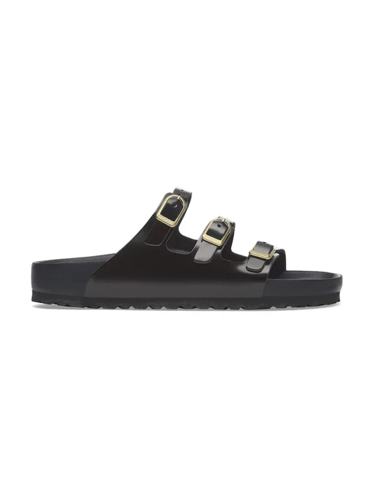 Zdjęcie produktu Birkenstock klapki skórzane Florida D-Buckle Exq czarny
