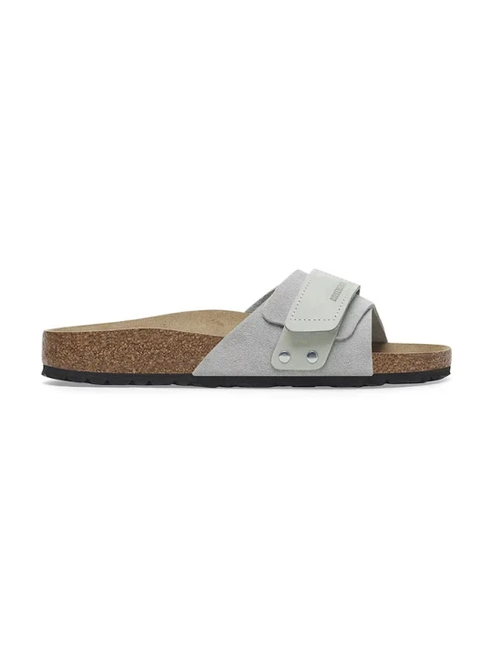Zdjęcie produktu Birkenstock klapki na płaskim obcasie damskie zamszowe Oita niebieski