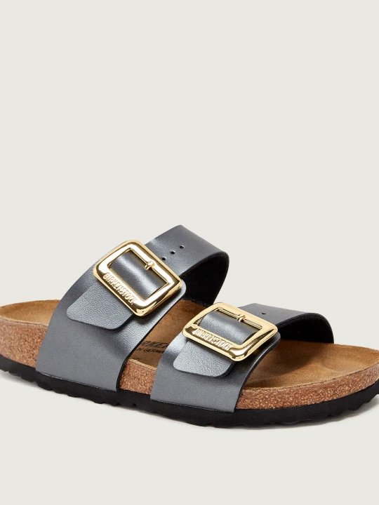 Zdjęcie produktu Birkenstock Klapki Sydney | narrow fit | z dodatkiem skóry metaliczny