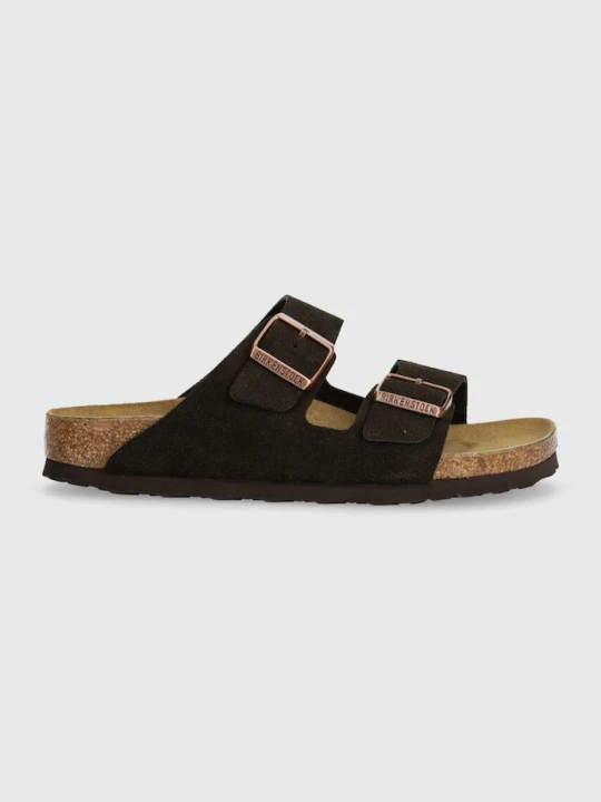Zdjęcie produktu Birkenstock klapki zamszowe Arizona brązowy