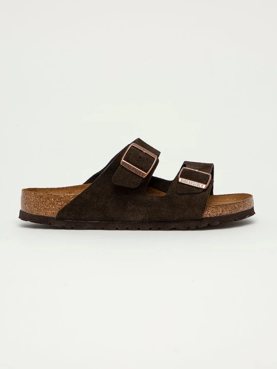 Zdjęcie produktu Birkenstock klapki zamszowe Arizona brązowy