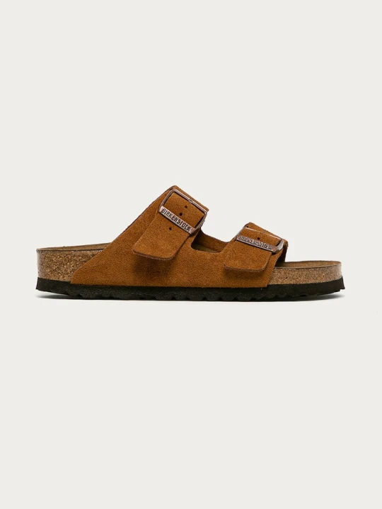 Zdjęcie produktu Birkenstock klapki zamszowe Arizona SFB brązowy