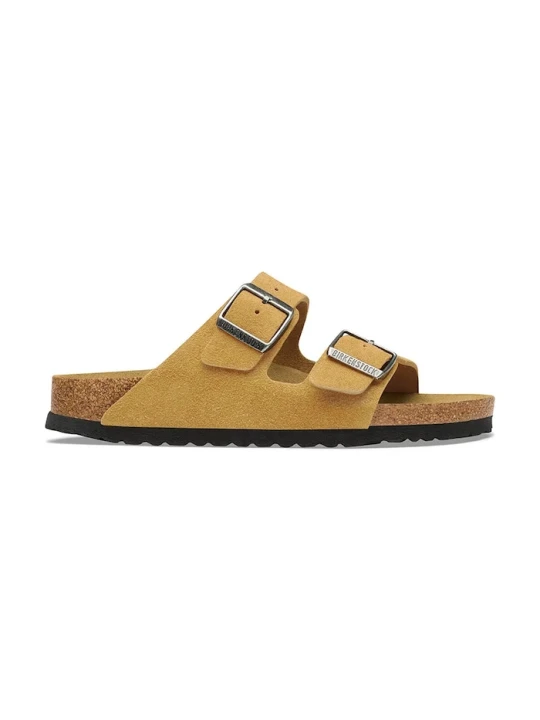 Zdjęcie produktu Birkenstock klapki zamszowe Arizona Soft Footbed Suede Leather brązowy