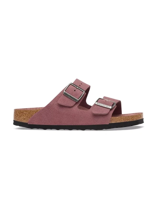 Zdjęcie produktu Birkenstock klapki zamszowe Arizona Soft Footbed Suede Leather różowy