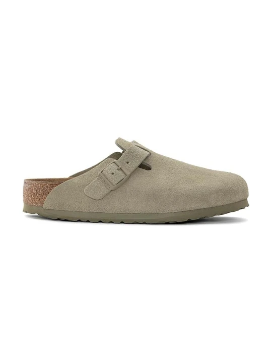 Zdjęcie produktu Birkenstock klapki zamszowe Boston zielony