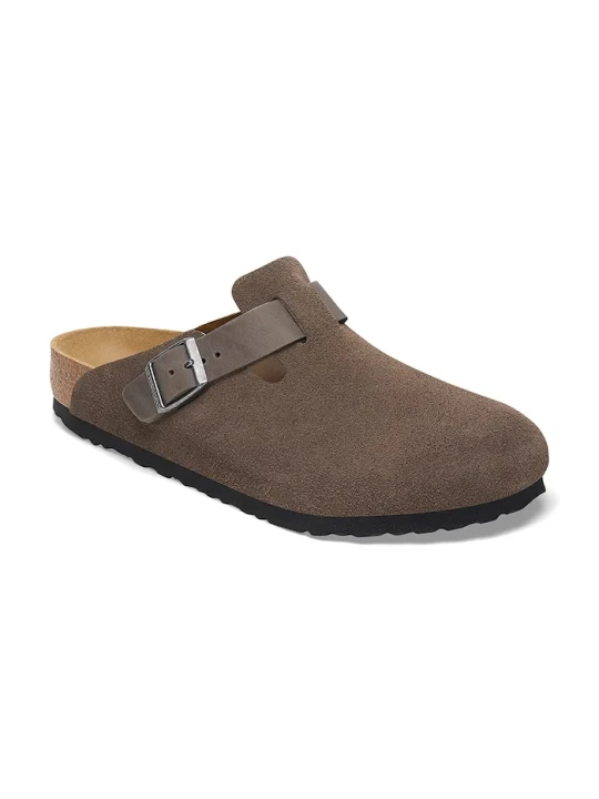 Zdjęcie produktu Birkenstock klapki zamszowe Boston zielony