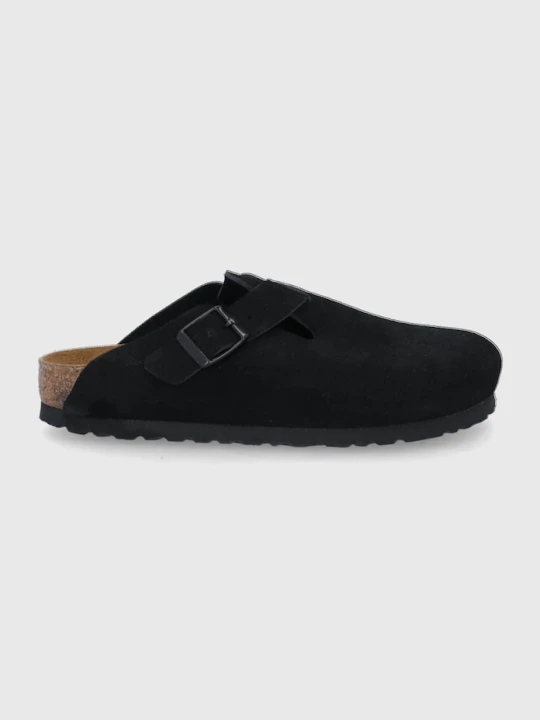 Zdjęcie produktu Birkenstock klapki zamszowe Boston czarny