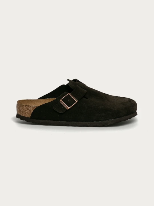 Zdjęcie produktu Birkenstock klapki zamszowe Boston brązowy