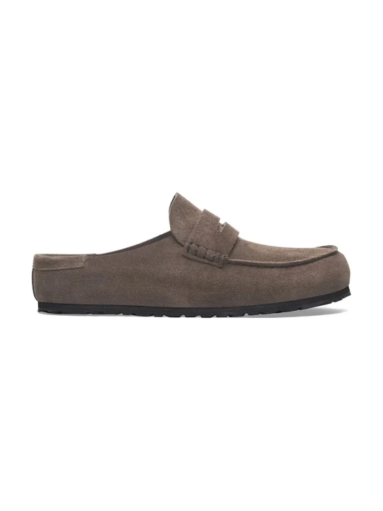 Zdjęcie produktu Birkenstock klapki zamszowe Naples Wrapped LEVE brązowy