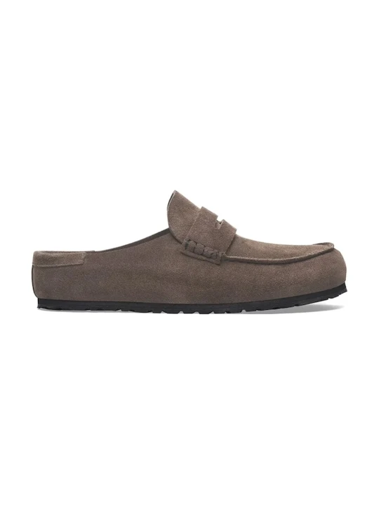 Zdjęcie produktu Birkenstock klapki zamszowe Naples Wrapped LEVE brązowy