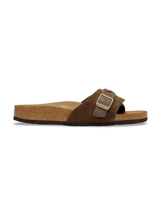 Zdjęcie produktu Birkenstock klapki damskie zamszowe Oita brązowy