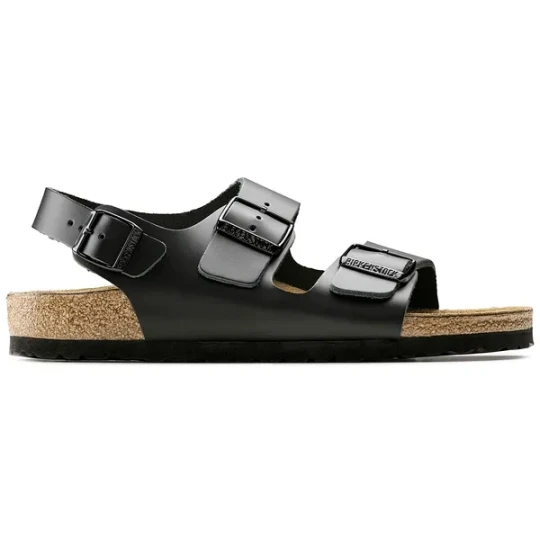 Zdjęcie produktu Birkenstock Milano Natural Leather Sandały damskie Czarny