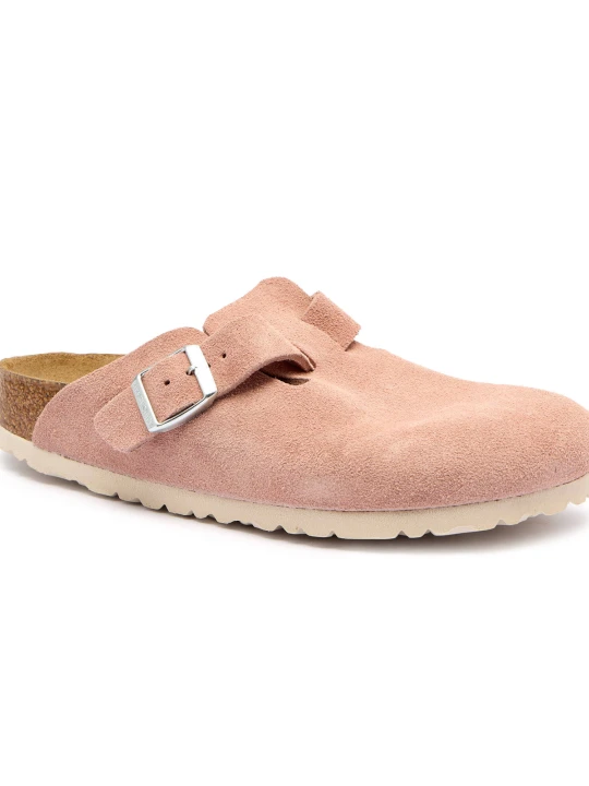 Zdjęcie produktu Birkenstock Mule Boston SFB LEVE | narrow fit soft footbed | zamsz różowy
