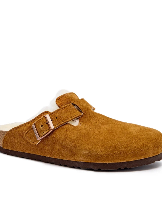 Zdjęcie produktu Birkenstock Mule Boston VL | shearling | zamsz | z dodatkiem wełny brązowy