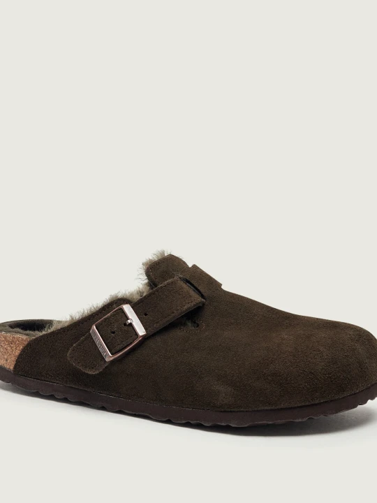 Zdjęcie produktu Birkenstock Mule Boston VL | zamsz | shearling | regular fit brązowy