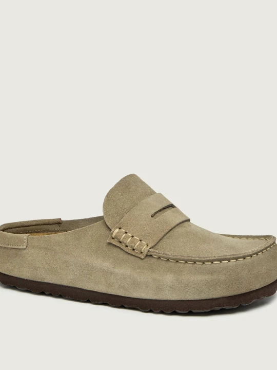 Zdjęcie produktu Birkenstock Mule Naples Wrapped | narrow fit | zamsz szary