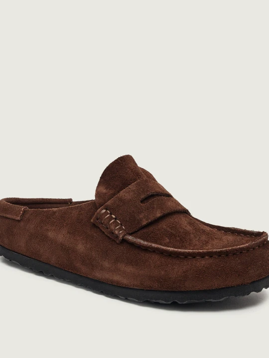 Zdjęcie produktu Birkenstock Mule Naples Wrapped | narrow fit | zamsz brązowy