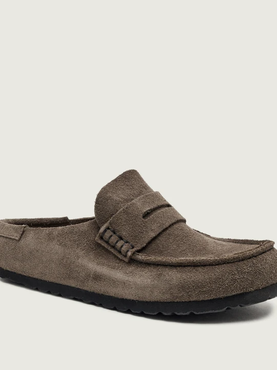 Zdjęcie produktu Birkenstock Mule Naples Wrapped | zamsz | narrow fit szary
