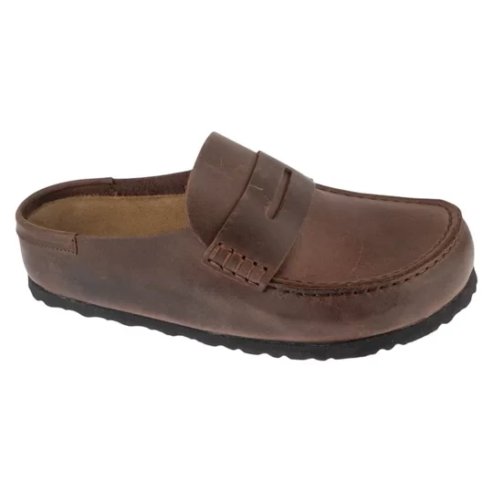 Zdjęcie produktu Birkenstock Naples Leoi 1029617, Unisex, Brązowe, klapki, Skóra olejowana, rozmiar: 36