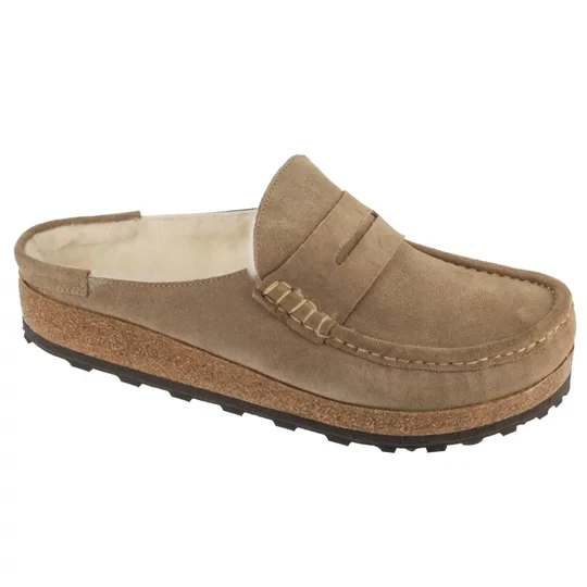 Zdjęcie produktu Birkenstock Naples Shearling 1028084, Unisex, Brązowe, klapki, skóra zamszowa, rozmiar: 41