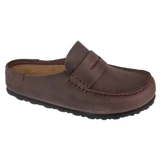 Zdjęcie produktu Birkenstock Naples Wrapped LEOI 1029700, Unisex, Brązowe, klapki, Skóra olejowana, rozmiar: 36