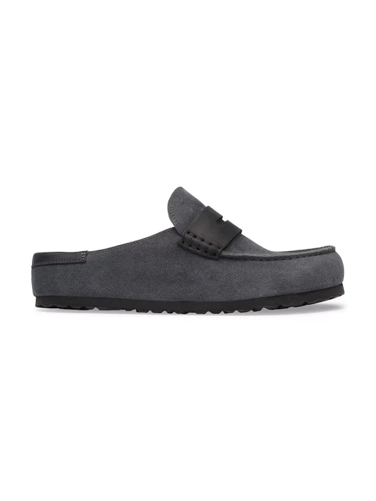 Zdjęcie produktu Birkenstock Naples Wrapped LEVE / LEOI klapki mules damskie zamszowe