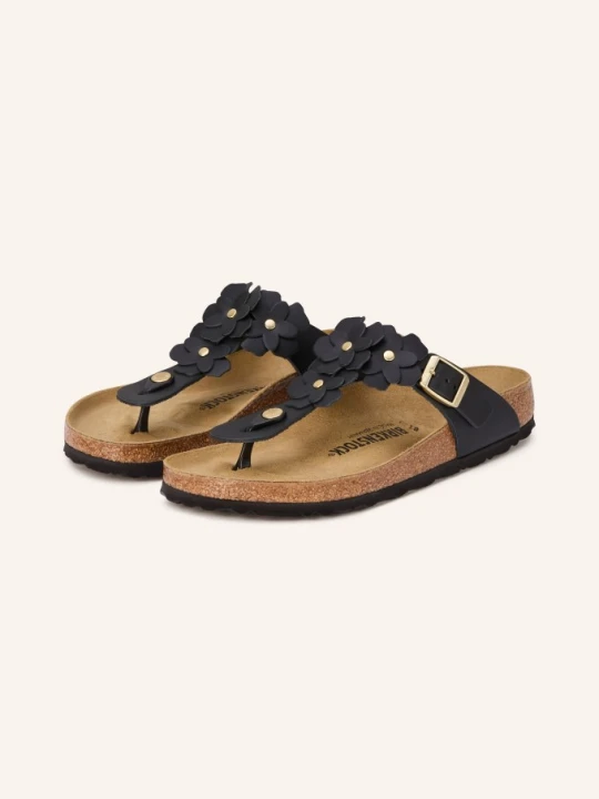 Zdjęcie produktu Birkenstock Japonki Gizeh Flower Z Nitami schwarz CZARNY
