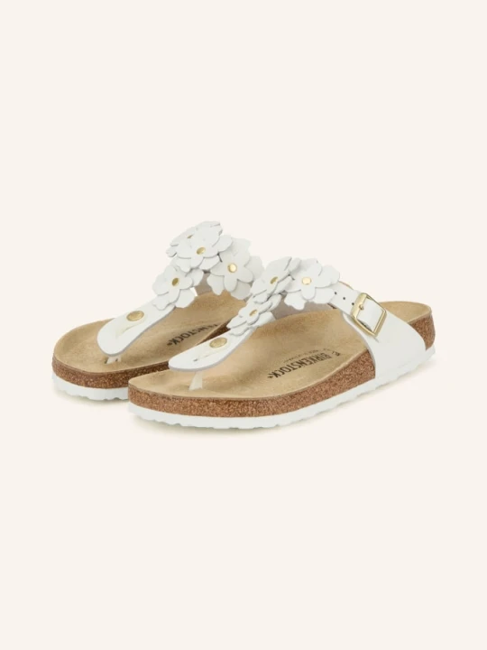 Zdjęcie produktu Birkenstock Japonki Gizeh Flower Z Nitami weiss BIAŁY