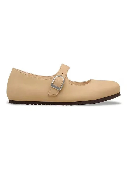 Zdjęcie produktu Birkenstock Skórzane baleriny "Santa Clarit" w kolorze beżowym rozmiar: 36