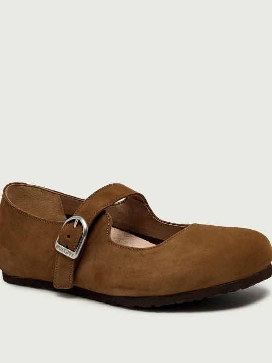 Zdjęcie produktu Birkenstock Skórzane baleriny Santa Clarita Mary Jane | narrow fit beżowy