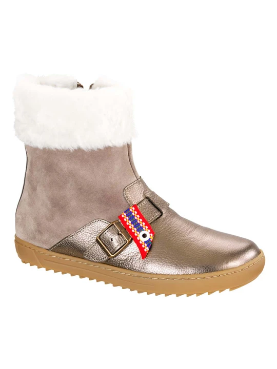 Zdjęcie produktu Birkenstock Skórzane botki "Sterling" w kolorze złotym rozmiar: 37