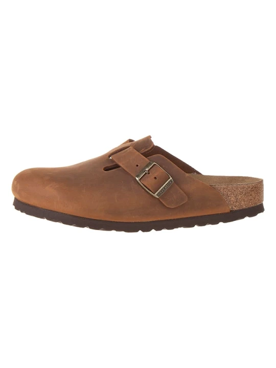 Zdjęcie produktu Birkenstock Skórzane chodaki w kolorze jasnobrązowym rozmiar: 36