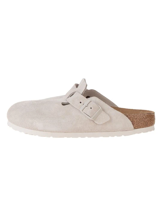 Zdjęcie produktu Birkenstock Skórzane chodaki w kolorze kremowym rozmiar: 38