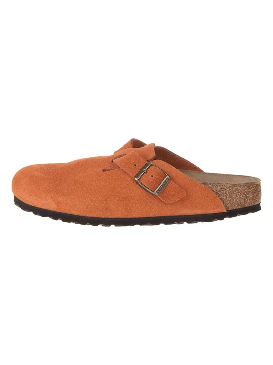 Zdjęcie produktu Birkenstock Skórzane chodaki w kolorze pomarańczowym rozmiar: 41