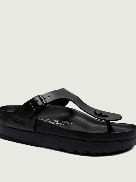 Zdjęcie produktu Birkenstock Skórzane japonki Gizeh Flex EXQ LENA | Birkenstock x Papillio | regular fit czarny